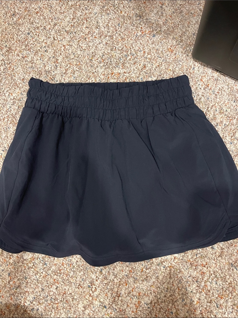 Zella Black Athletic Skort with Smocked Waistband